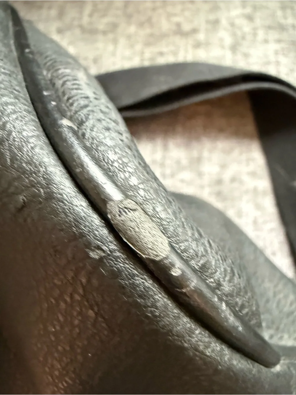 Vintage Gap Faux Leather Black Messenger Bag Briefcase